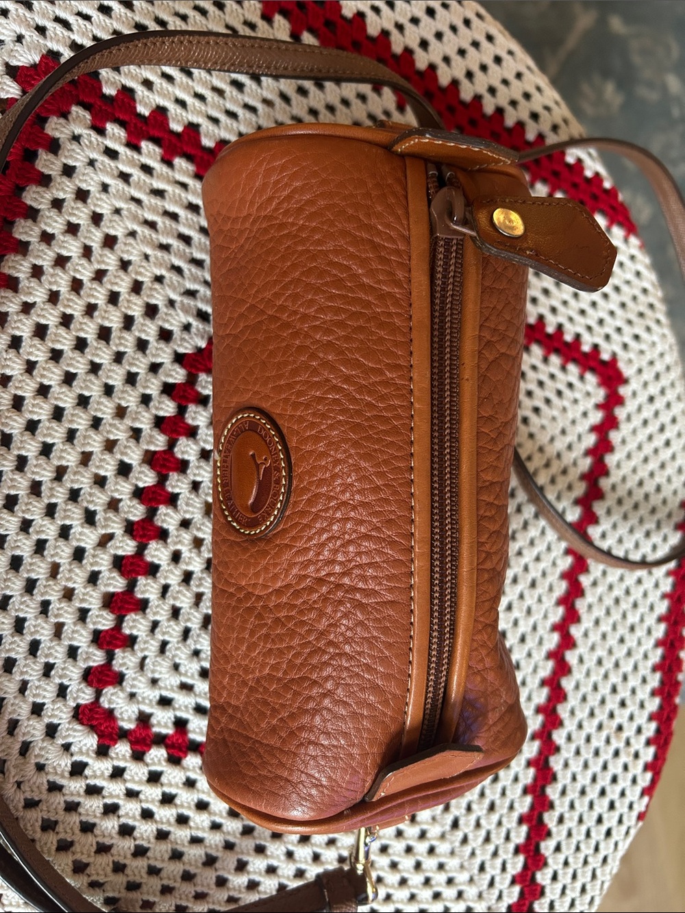 Dooney & Bourke Saddle Brown Pebble Leather Crossbody - Picture 2 of 8